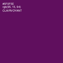 #5F0F5E - Clairvoyant Color Image