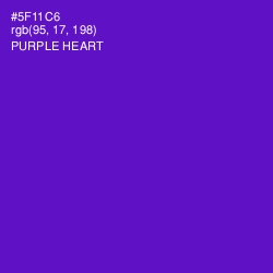 #5F11C6 - Purple Heart Color Image