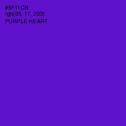 #5F11CB - Purple Heart Color Image