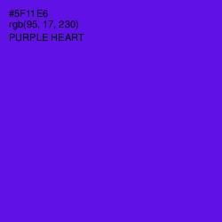 #5F11E6 - Purple Heart Color Image