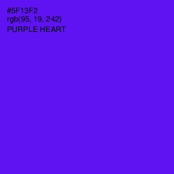#5F13F2 - Purple Heart Color Image