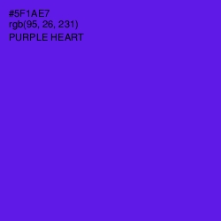 #5F1AE7 - Purple Heart Color Image