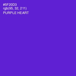 #5F20D3 - Purple Heart Color Image