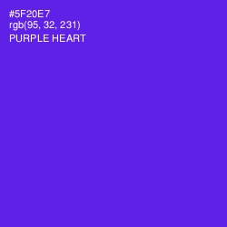 #5F20E7 - Purple Heart Color Image
