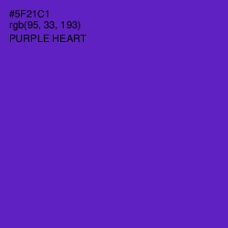 #5F21C1 - Purple Heart Color Image