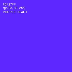 #5F27FF - Purple Heart Color Image