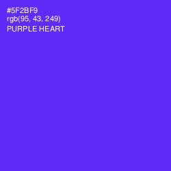 #5F2BF9 - Purple Heart Color Image