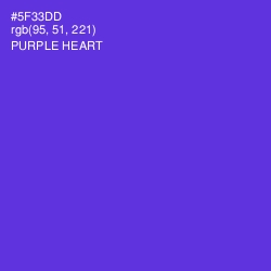 #5F33DD - Purple Heart Color Image