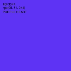 #5F33F4 - Purple Heart Color Image