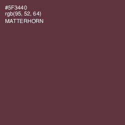 #5F3440 - Matterhorn Color Image