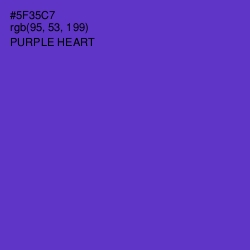 #5F35C7 - Purple Heart Color Image