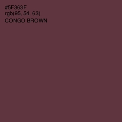 #5F363F - Congo Brown Color Image