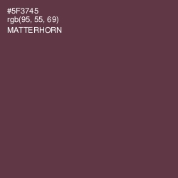 #5F3745 - Matterhorn Color Image
