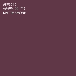 #5F3747 - Matterhorn Color Image