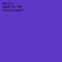 #5F37C7 - Purple Heart Color Image