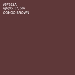 #5F393A - Congo Brown Color Image