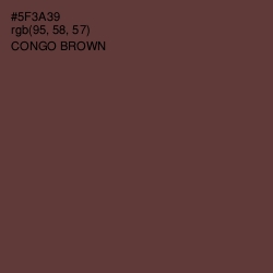 #5F3A39 - Congo Brown Color Image