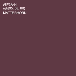 #5F3A44 - Matterhorn Color Image