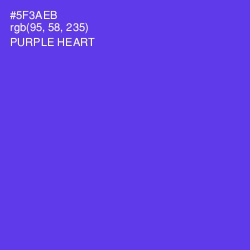#5F3AEB - Purple Heart Color Image