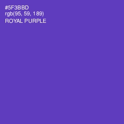 #5F3BBD - Royal Purple Color Image