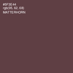 #5F3E44 - Matterhorn Color Image