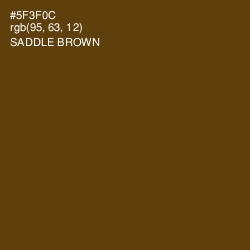 #5F3F0C - Saddle Brown Color Image
