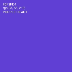 #5F3FD4 - Purple Heart Color Image