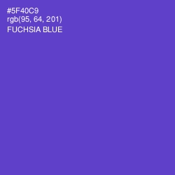 #5F40C9 - Fuchsia Blue Color Image