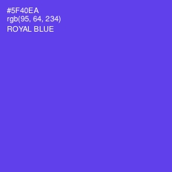 #5F40EA - Royal Blue Color Image