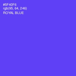 #5F40F6 - Royal Blue Color Image