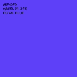 #5F40F9 - Royal Blue Color Image