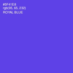 #5F41E8 - Royal Blue Color Image