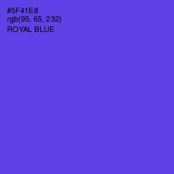 #5F41E8 - Royal Blue Color Image