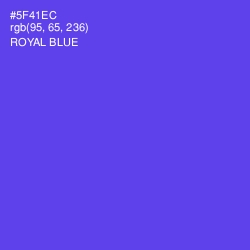 #5F41EC - Royal Blue Color Image