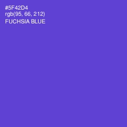 #5F42D4 - Fuchsia Blue Color Image