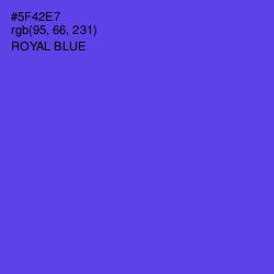 #5F42E7 - Royal Blue Color Image