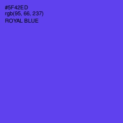 #5F42ED - Royal Blue Color Image