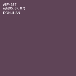 #5F4357 - Don Juan Color Image