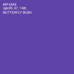 #5F43A8 - Butterfly Bush Color Image