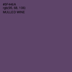 #5F446A - Mulled Wine Color Image