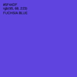 #5F44DF - Fuchsia Blue Color Image