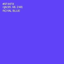 #5F44F8 - Royal Blue Color Image