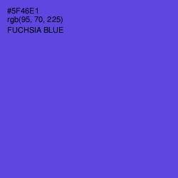 #5F46E1 - Fuchsia Blue Color Image