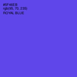 #5F46EB - Royal Blue Color Image