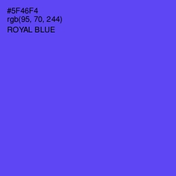 #5F46F4 - Royal Blue Color Image