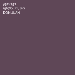 #5F4757 - Don Juan Color Image