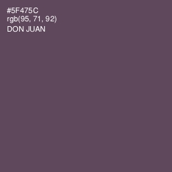 #5F475C - Don Juan Color Image