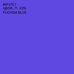 #5F47E1 - Fuchsia Blue Color Image