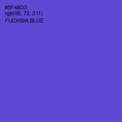 #5F48D3 - Fuchsia Blue Color Image