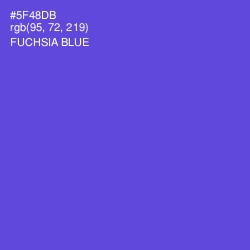 #5F48DB - Fuchsia Blue Color Image